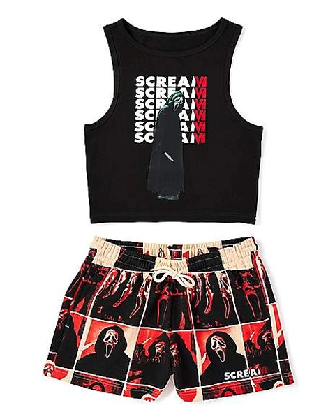 Ghost Face Tank Top and Shorts Set - Scream