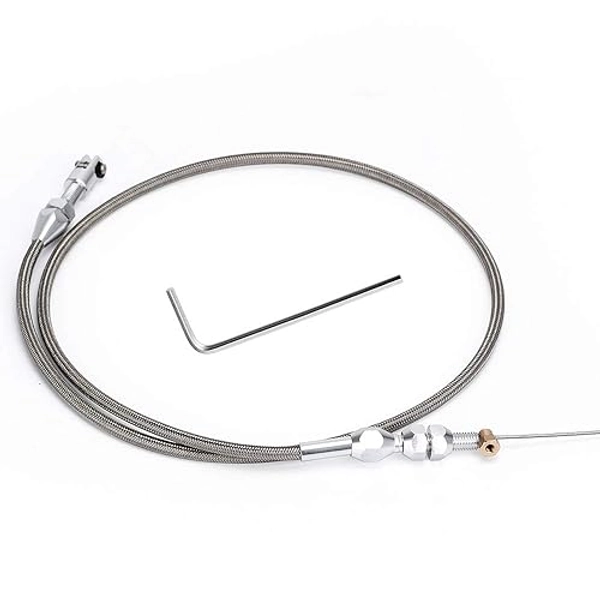 PQY 36" Braided Throttle Cable Kit Compatible with 97-07 Chevrolet/Chevy LS1 Engine 4.8L 5.3L 5.7L 6.0L