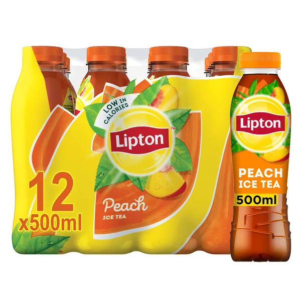 Lipton Ice Tea Peach Still Soft Drink 500ml, (Pack of 12)