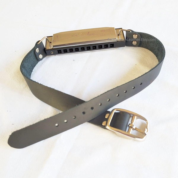 Harmonica With Leather Strap