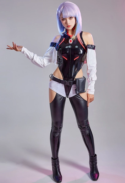 Cakuoyi Cyberpunk Lucy Cosplay Costume Bodysuit Set