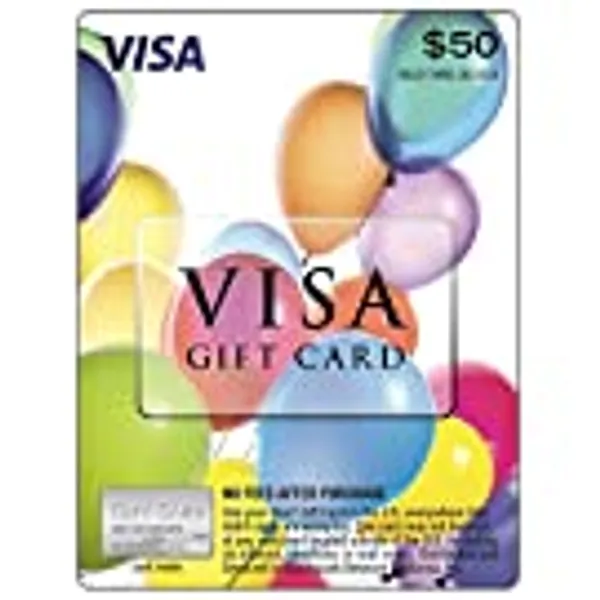 Visa $50 Balloons Gift Card (plus $4.95 Purchase Fee)