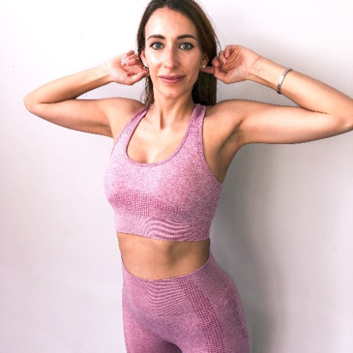Victory Seamless - Pink Marl - Pink / Sports Bra / S