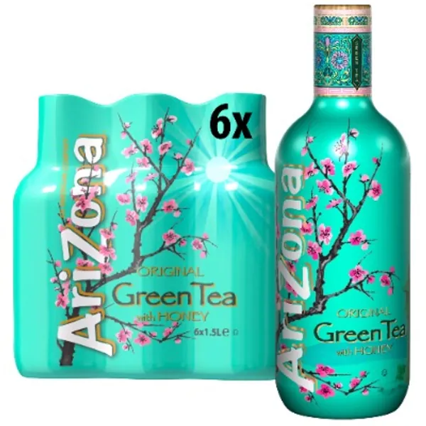 Arizona Green Tea With Honey PET, (6x1.5l), 9 l