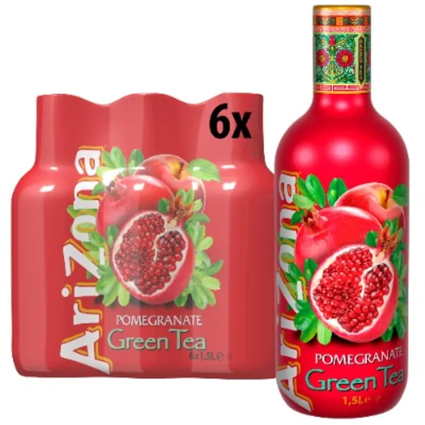 Arizona Green Tea Pomegranate PET, (6x1.5l), 9 l