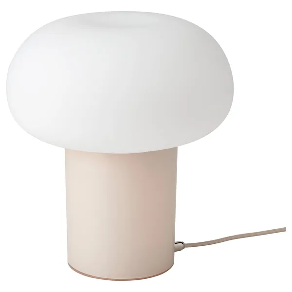 DEJSA Table lamp - beige/opal white glass 28 cm