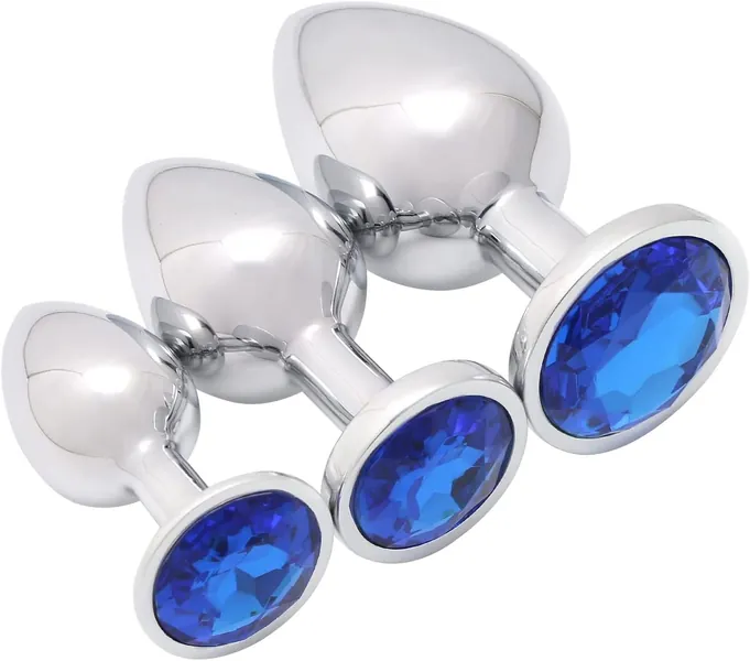 3PCS Stainless Steel Metal Relaxing Toys F05 Blue