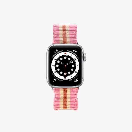 Knit Apple Watch® Band - Pink + Orange Stripe | Apple Watch Band (38mm/40mm/41mm)