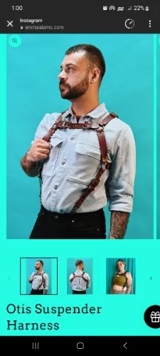Leather Suspenders 