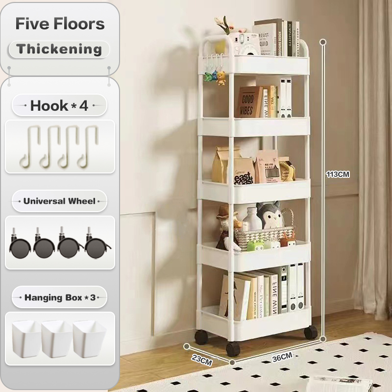 DecorX Multi Layer Trolley Cart Organizer Storage Rack Stroller storage Shelf rack Kitchen floor bedroom Multi-level baby snacks mobile bathroom bathroom storage rack