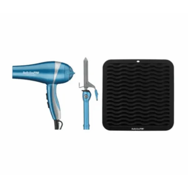 BaBylissPRO Nano Titanium Hair Dryer, Curling Iron 1 inch & Silicone Mat Holiday Kit by SalonBeauty