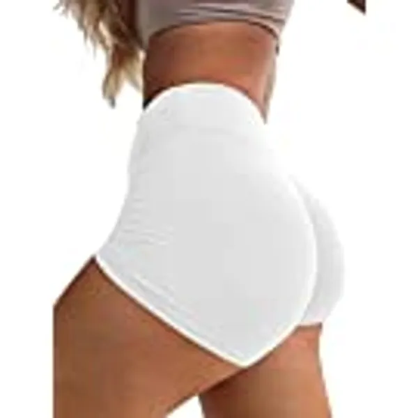 Mizoci Women's Sexy Gym Biker Booty Shorts High Waisted Ruched Workout Shorts