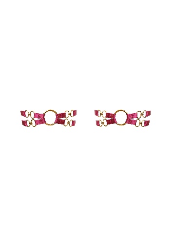 The Essentials Kleio Bondage Garters (Pair) | Magenta / OS