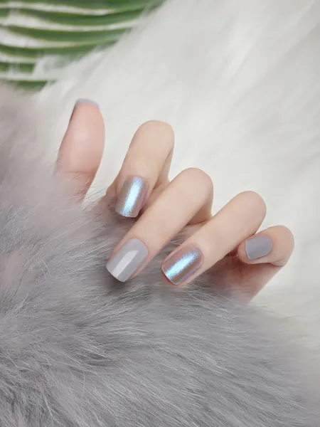 24pcs Glitter Fake Nail & 1sheet Tape & 1pc Nail File