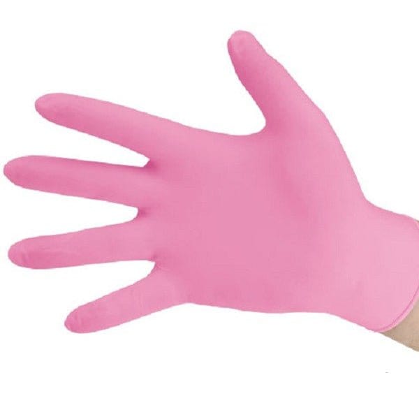Non Latex Pink Gloves: 10 Pack - Medium