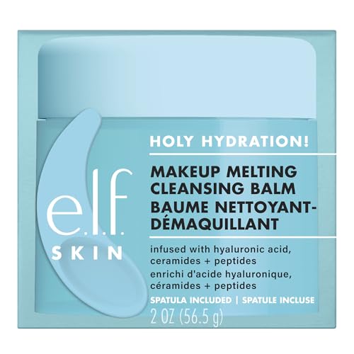 e.l.f. Holy Hydration! Makeup Melting Cleansing Balm Face Cleanser, 2 Oz (Pack of 1) | Hyaluronic Acid | to Hydrate Skin - Unscented - 2 Ounce (Pack of 1)