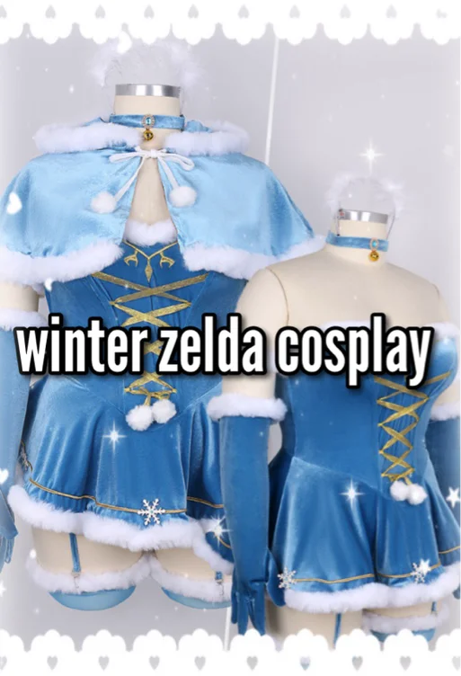 Princess Zelda Christmas Bodysuit with Gloves and Cloak