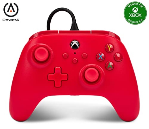 PowerA Wired Controller for Xbox Series X|S - Red, Officially Licensed for Xbox - Red