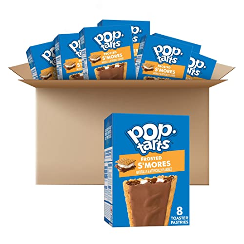 Pop-Tarts Toaster Pastries, Breakfast Foods, Kids Snacks, Frosted S'mores (64 Pop-Tarts) - S'mores - 1.69 Ounce (Pack of 64)