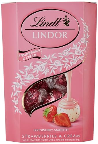 Lindt Lindor Strawberries & Cream 200g - Strawberry - 7.05 Ounce (Pack of 1)