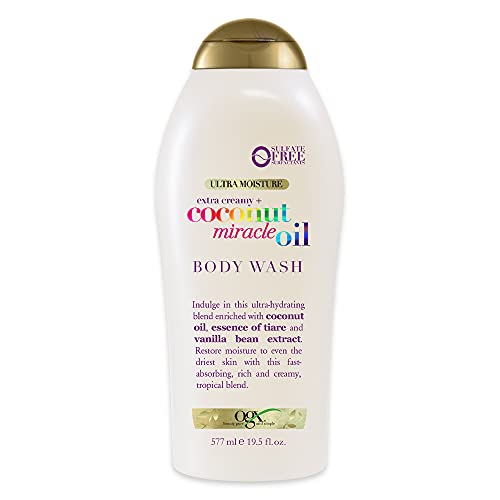 OGX Extra Creamy + Coconut Miracle Oil Ultra Moisture Body Wash, 19.5 Fl Oz - Body Wash