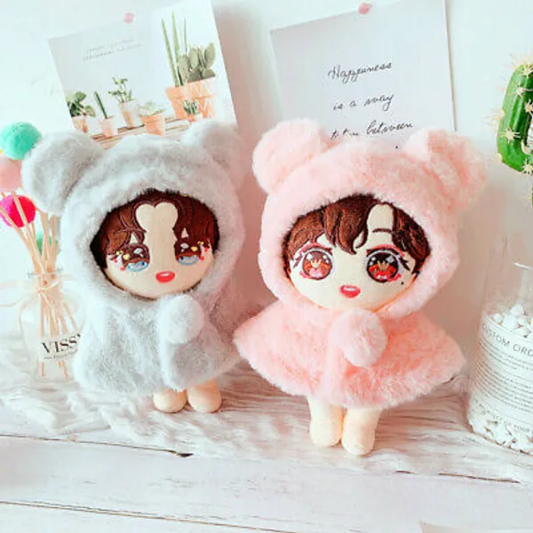 For 15/20cm Plush Doll Clothes Shawl pink gray cloak For Cosplay Prop（no doll）  | eBay