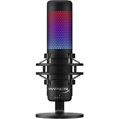 HyperX QuadCast S Standalone Microphone - Customizable RGB Lighting, Anti-Vibration, Four Polar Patterns