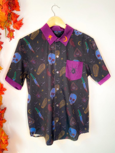 Halloween | "Spooky" Button Down [COTTON] | Standard Quality / Small