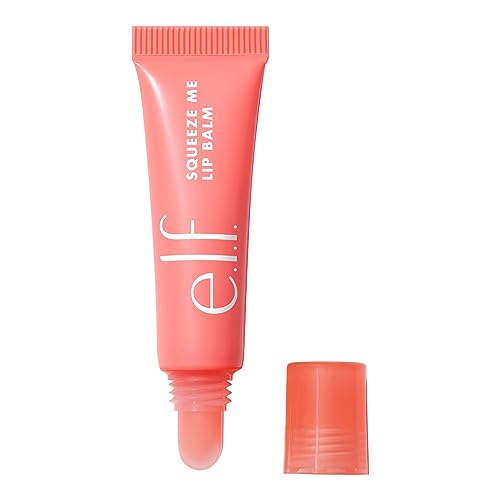 e.l.f. Squeeze Me Lip Balm, Moisturizing Lip Balm For A Sheer Tint Of Color, Infused With Hyaluronic Acid, Vegan & Cruelty-free, Strawberry - Strawberry - 0.21 Ounce (Pack of 1)