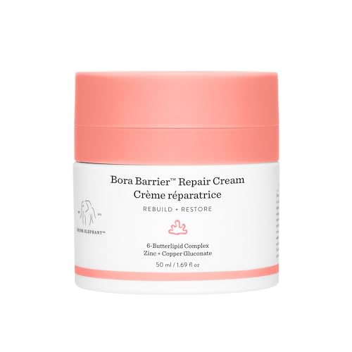 Drunk Elephant Bora Barrier Repair Cream - 50 ml - Delivers Reparative, Clinically Proven 24-Hour Moisture - Free of Essential Oils, Silicones, and Fragrances - Cruelty Free