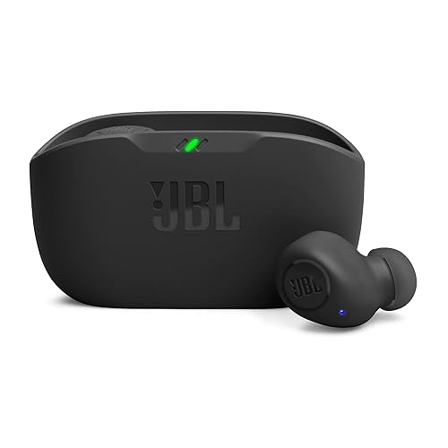 JBL Wave Buds – Kabellose In-Ear Ohrhörer mit IP54 und IPX2 Wasserdichtigkeit – Kraftvoller Bass und 32 Stunden Akkulaufzeit – In Schwarz - Single