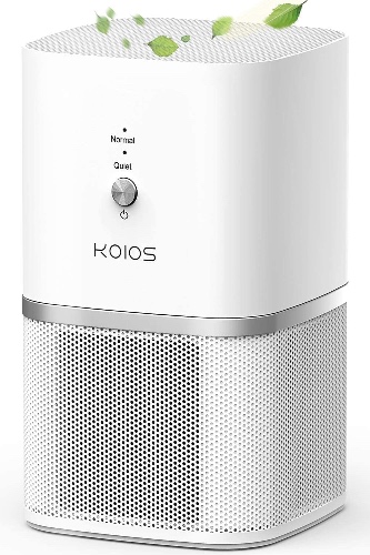 KOIOS Air Purifier with HEPA Filter, Removes Smoke/Dust/Pollen/Odors - White