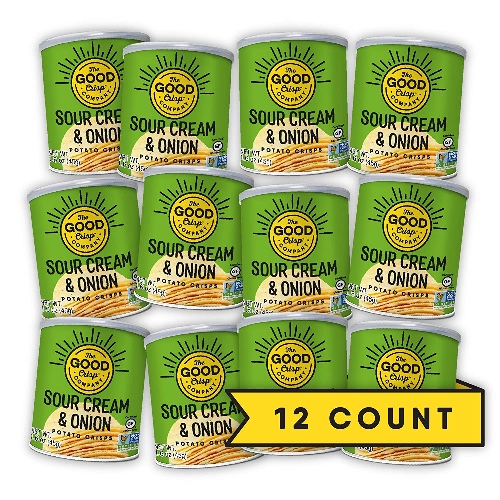 The Good Crisp Company, Good Crisps Minis (Sour Cream and Onion, 1.6 Ounce, Pack of 12) - Sour Cream and Onion 1.6 Ounce (Pack of 12)