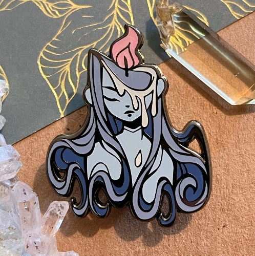 Candle Girl Enamel Pin | Default Title