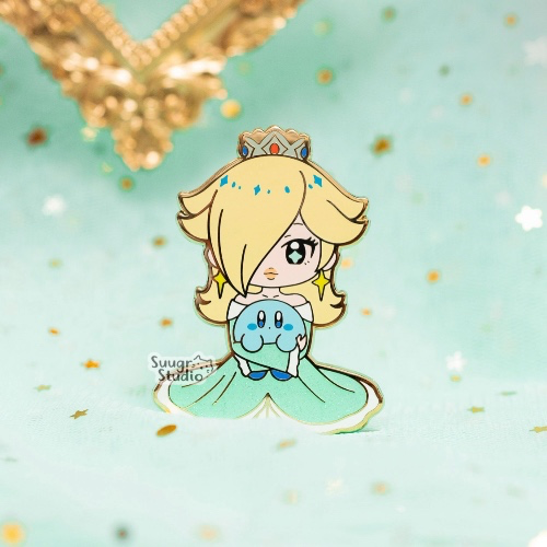 Princess x Poyo (Rosalina) Hard Enamel Pin, Christmas Gift