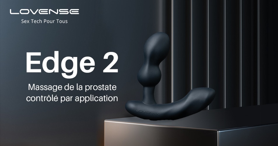 Edge 2 par Lovense: Masseur de prostate réglable à double moteur contrôlé par application