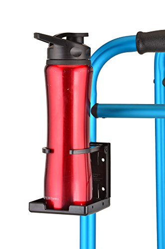 NOVA Cup Holder for Walker, Rollator, Transport Chair, Wheelchairs – Universal Fit on Round Tube Only, Adjustable & Foldable Drink Holder - 1 Count (Pack of 1)