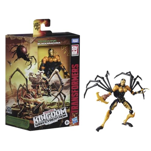 Transformers Spielzeug Generations War for Cybertron: Kingdom Deluxe WFC-K5 Blackarachnia Action-Figur Kinder ab 8 Jahren, 14 cm F0670