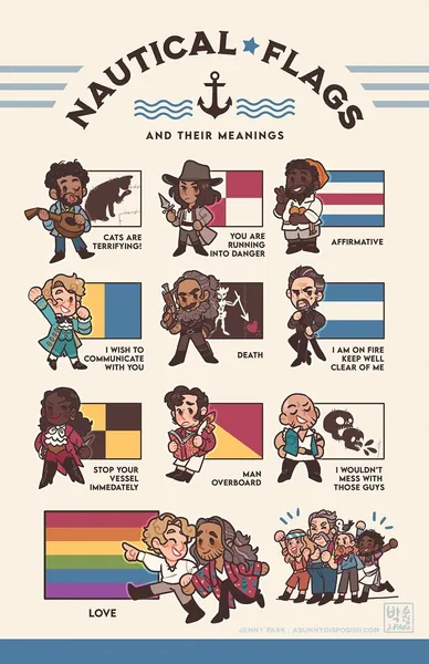 Our Flag Means Death - Nautical Flags  11 x 17 Print