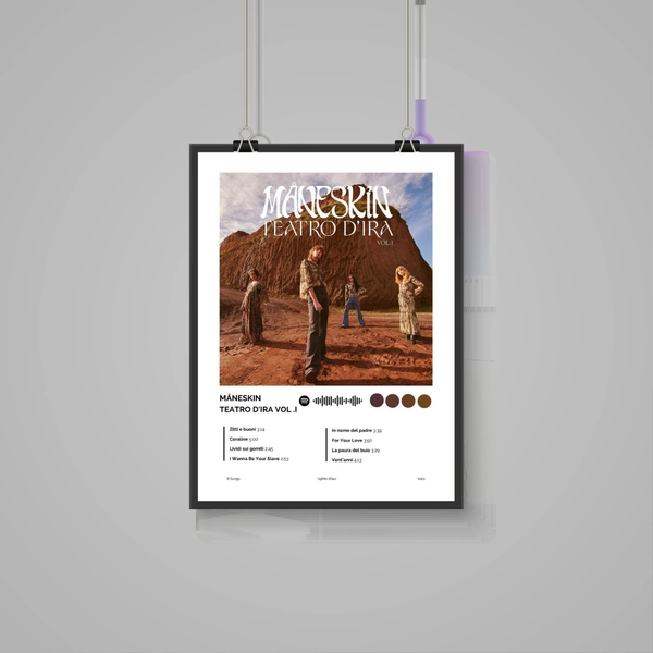 MÅNESKIN Album Poster - Maneskin Print - Maneskin Rock Music Album - Dorm Decor - Rock Group