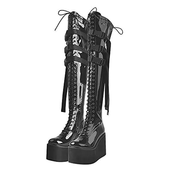 MissHeel Plateau Stiefel Gohtic Booties Ankle Boots