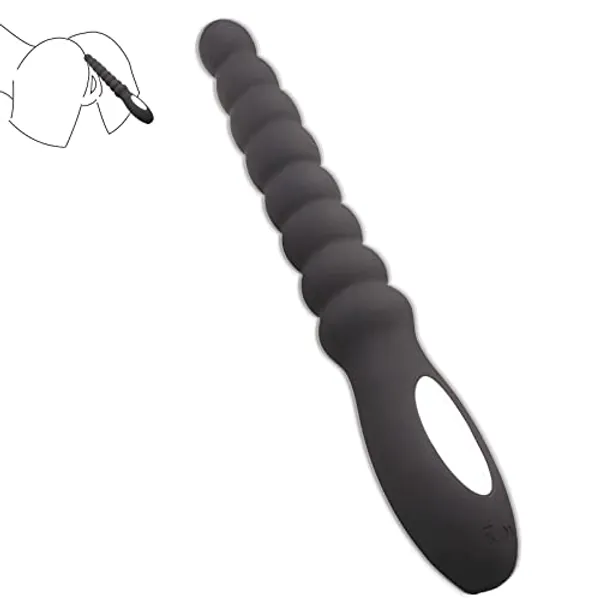 BDSMYEE Wiederaufladbarer Analkugel Analvibrator mit 10 Vibrationsmodi, Analplug für Prostata-Massage, Analperlen für Männer Frauen Paare SM Sexspielzeug