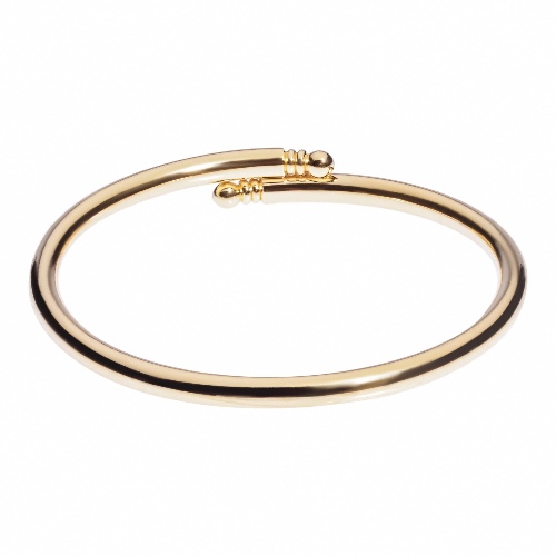 Knob Ended Bangle - Gold
