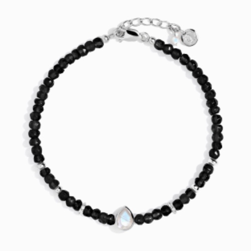 Black Obsidian Bracelet | 925 Sterling Silver
