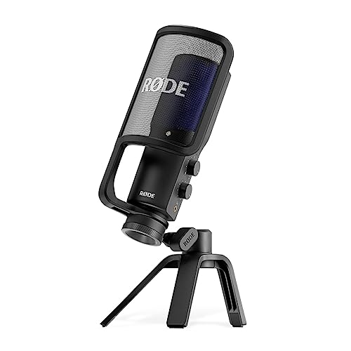 RØDE NT-USB+ Professionelles USB-Mikrofon für Profi-Audioaufnahmen direkt auf dem Computer oder Mobilgerät, schwarz - NTUSB+ - Single