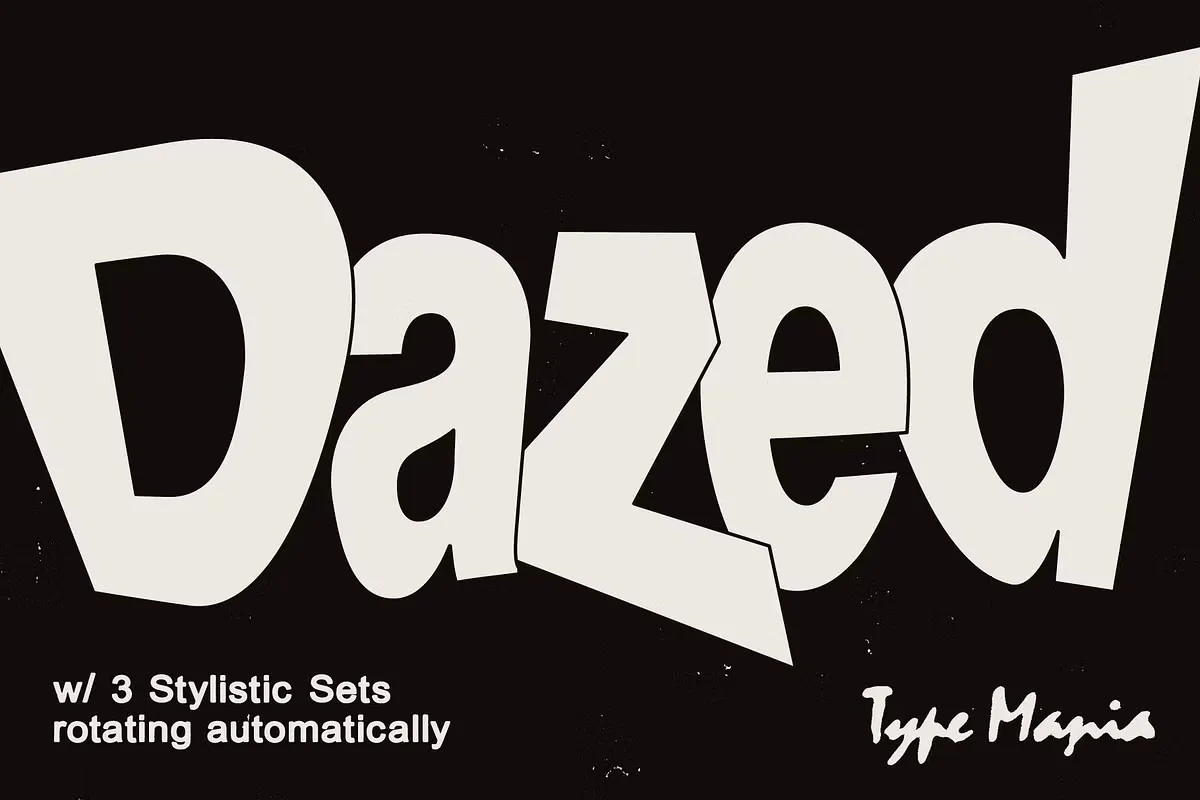 Dazed TM – Warped Font