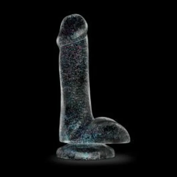 Naturally Yours Glitter Cock 6" Clear Dildo