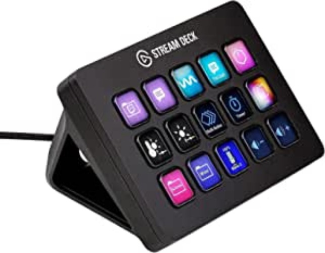 Elgato Stream Deck MK.2 – Studio Controller, 15 macro keys, trigger actions in apps and software like OBS, Twitch, ​YouTube and more, works with Mac and PC - 15 Keys (MK.2)