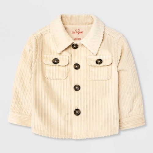 Baby Boys' Corduroy Shacket - Cat & Jack™ Cream