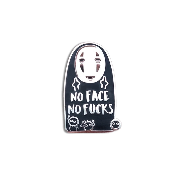 No Face No Fucks GhibliMood Hard Enamel Pin